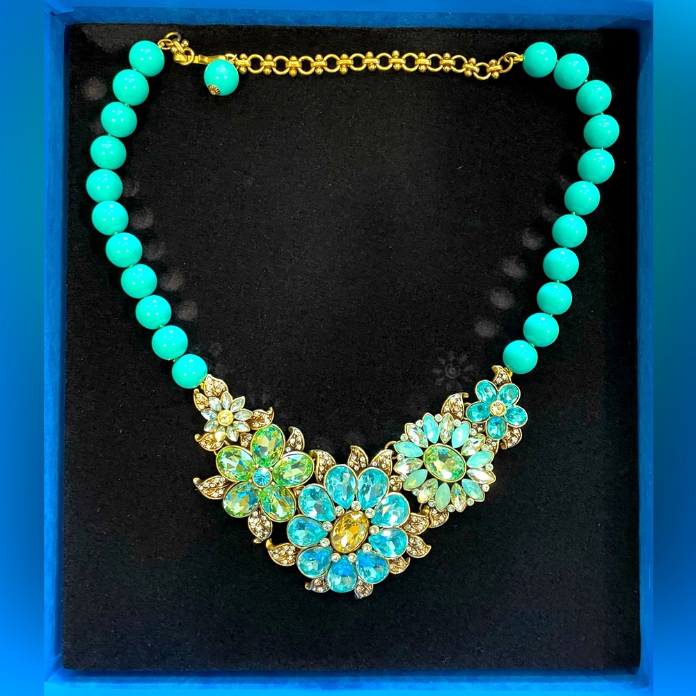 Heidi Daus “Flower Show” Crystal and Beaded Necklace